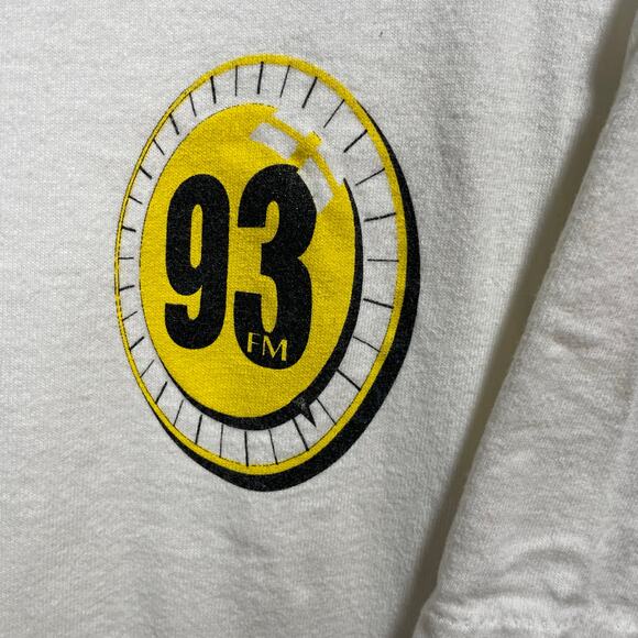 Vintage Radio 93FM Single Stitch Stick It In Your Ear Advertising Shirt Men's XL - Picture 6 of 8